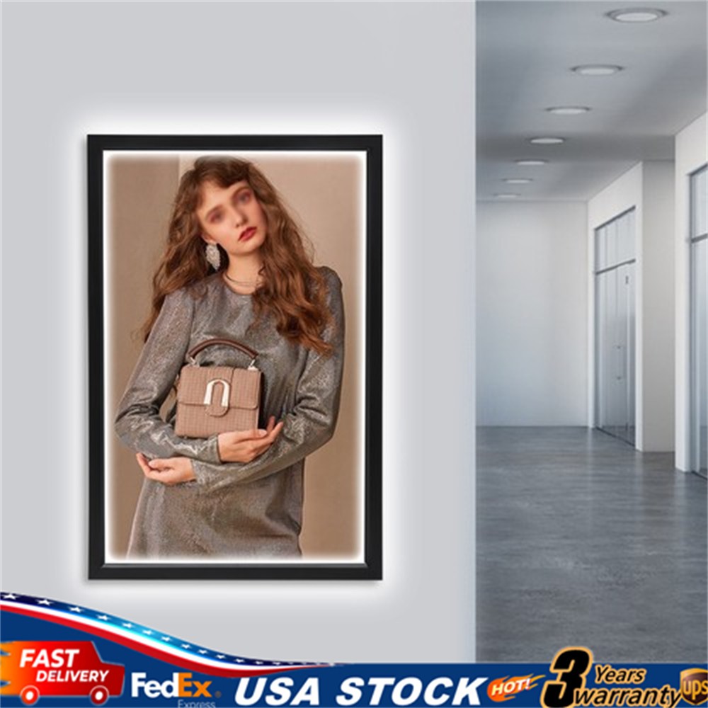 24×36 Black Poster Frame, Wall Hanging for Large Pictures, Movie, Advertising