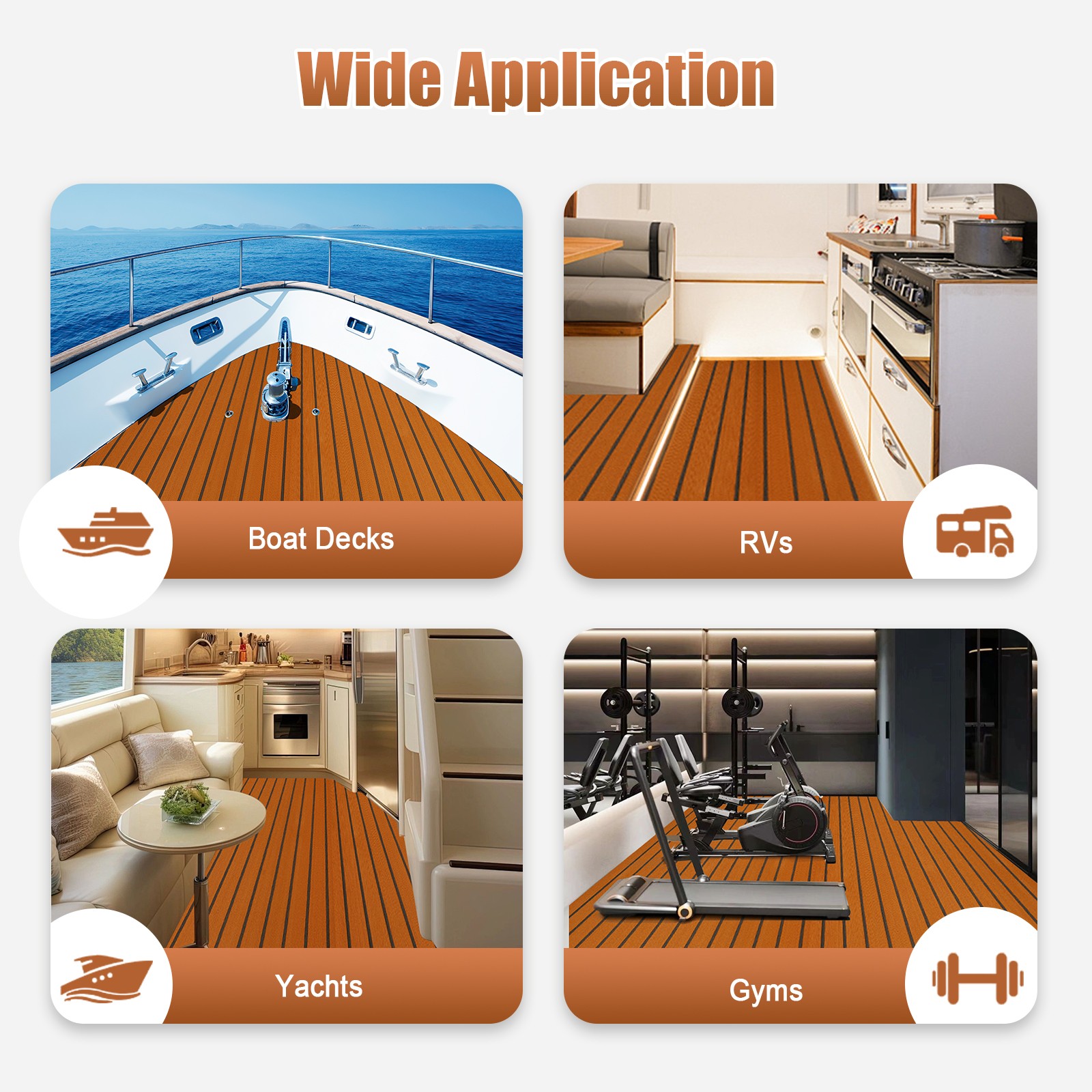 106*35″ Yacht RV Boat Flooring Decking Sheet Pad EVA Foam Faux Teak Marine Mat
