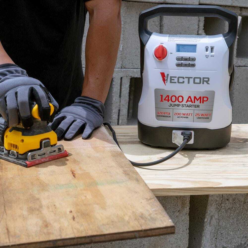 VECTOR 1400 Amp Jump Starter, Compressor, USB and AC Power