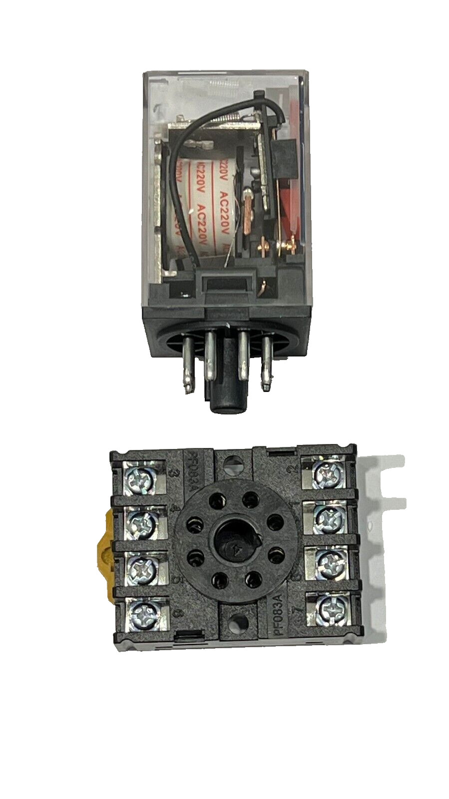Relay OMRON MK2P-I MK2P MK2 AC 220V AC 8 Pin 10A 250VAC and PF083A Socket 5 PCS