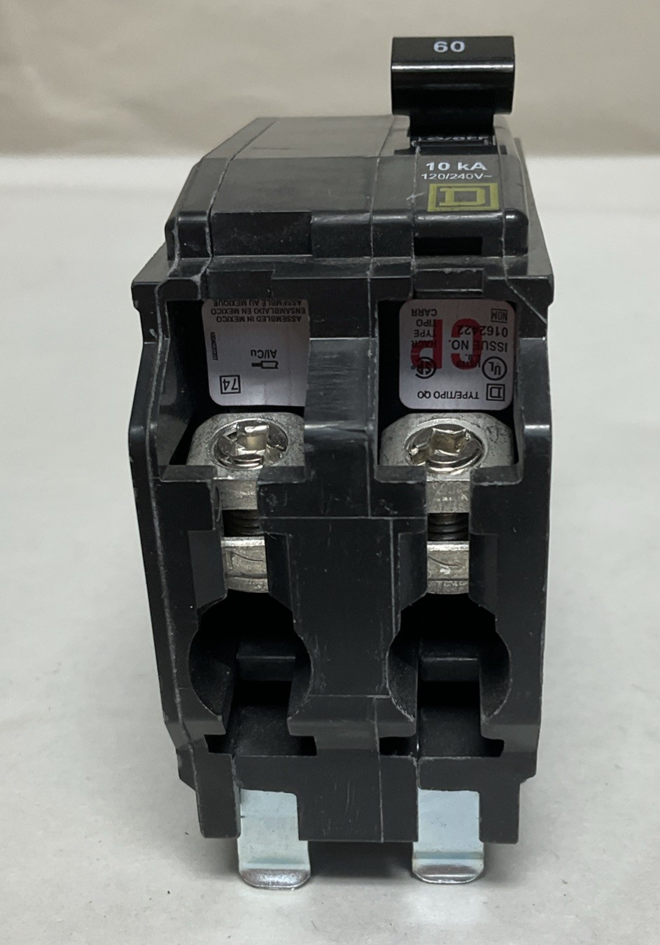 Square D Circuit Breaker QO, 60 Amp, 2 pole, 120/240VAC, 10kA (QO260)