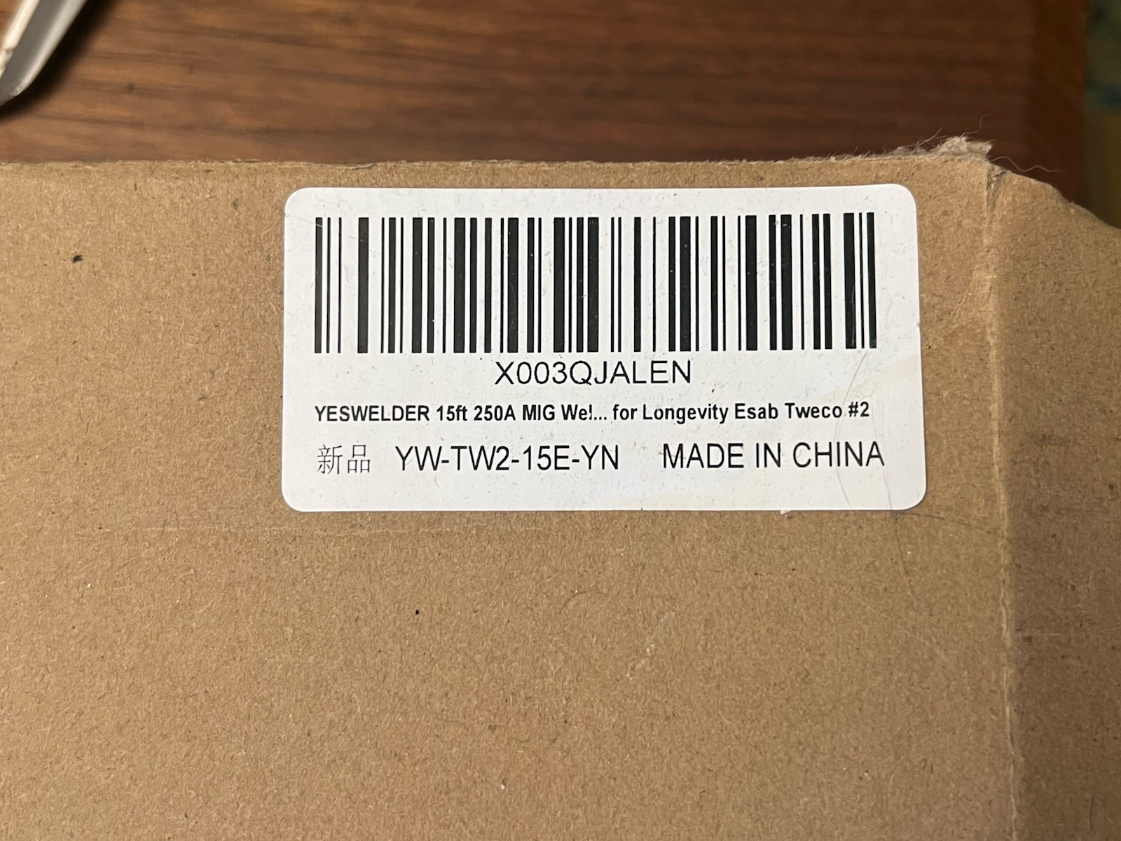 15′ 250A MIG Welding Gun Euro connection Replacement for Longevity Esab Tweco #2