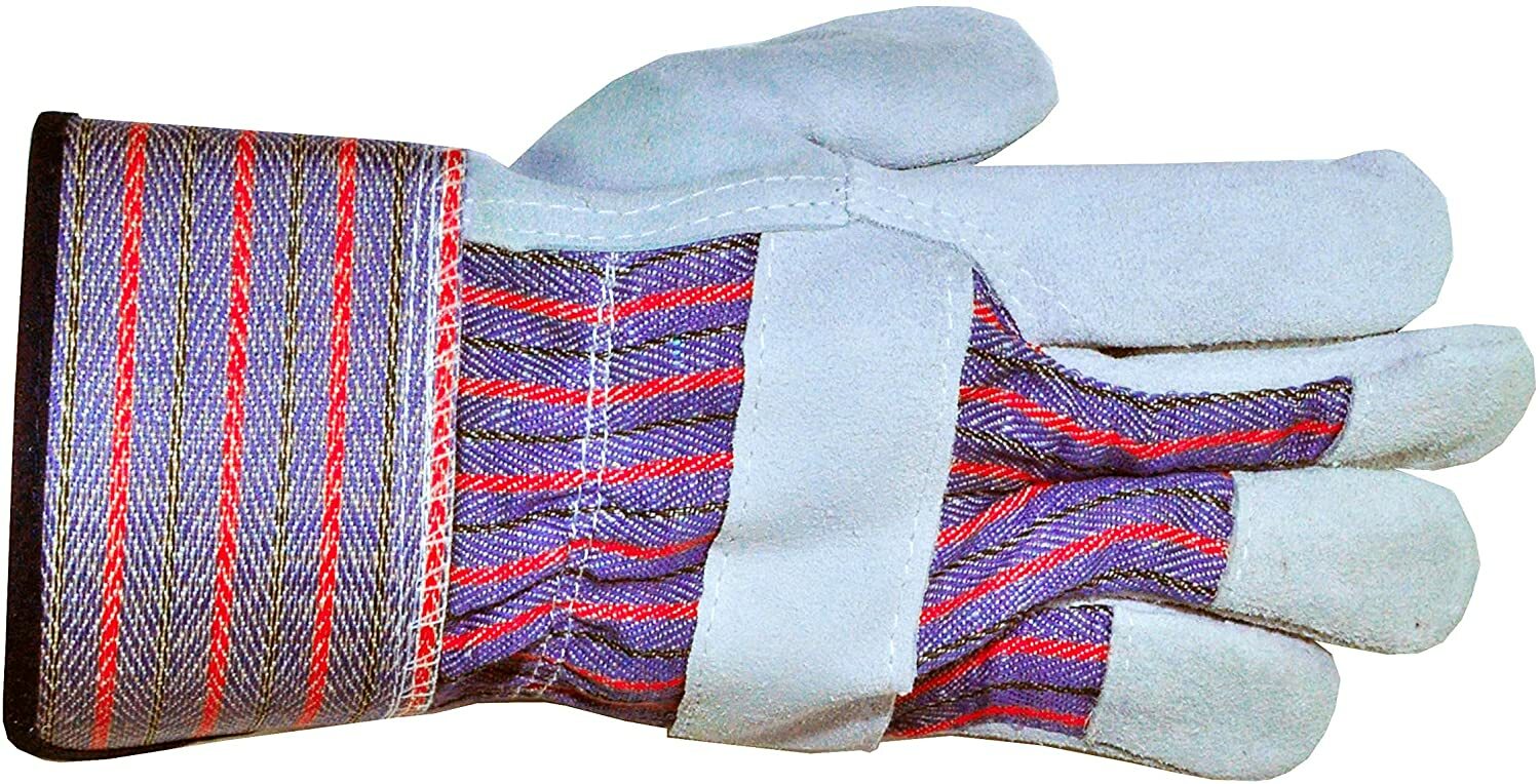 G & F 5015 Regular Cowhide Leather Palm Work Gloves For Driving And Construction