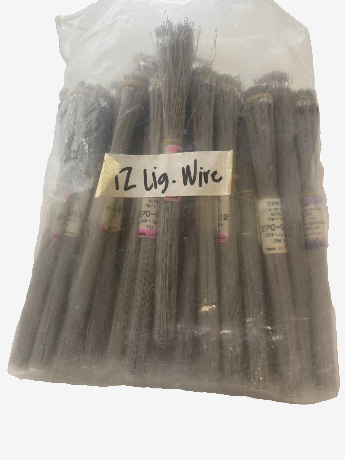 Lot 25 ORMCO Orthodontic Ligature Wire .012 Lig-Wire Dental Lab Supply NOS