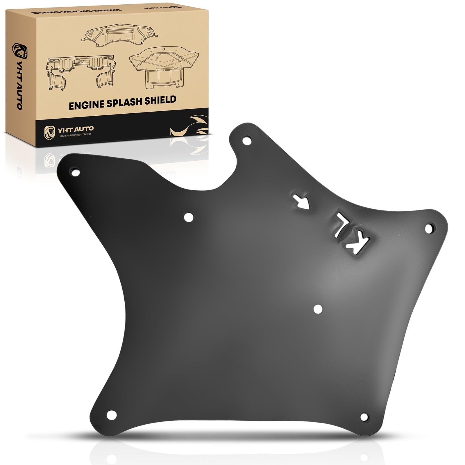Front Left Driver Engine Splash Shield with Dynamic Suspension Splash Guard