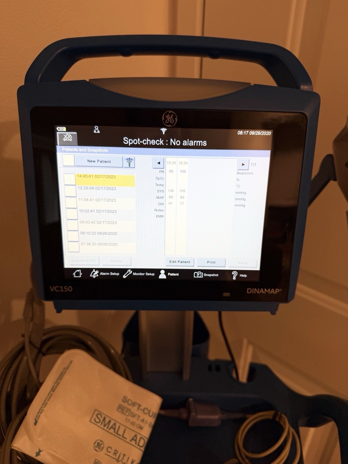 GE Carescape Dinamap VC150 Vital Signs Monitor w/ Accessories/Local Pick up Only