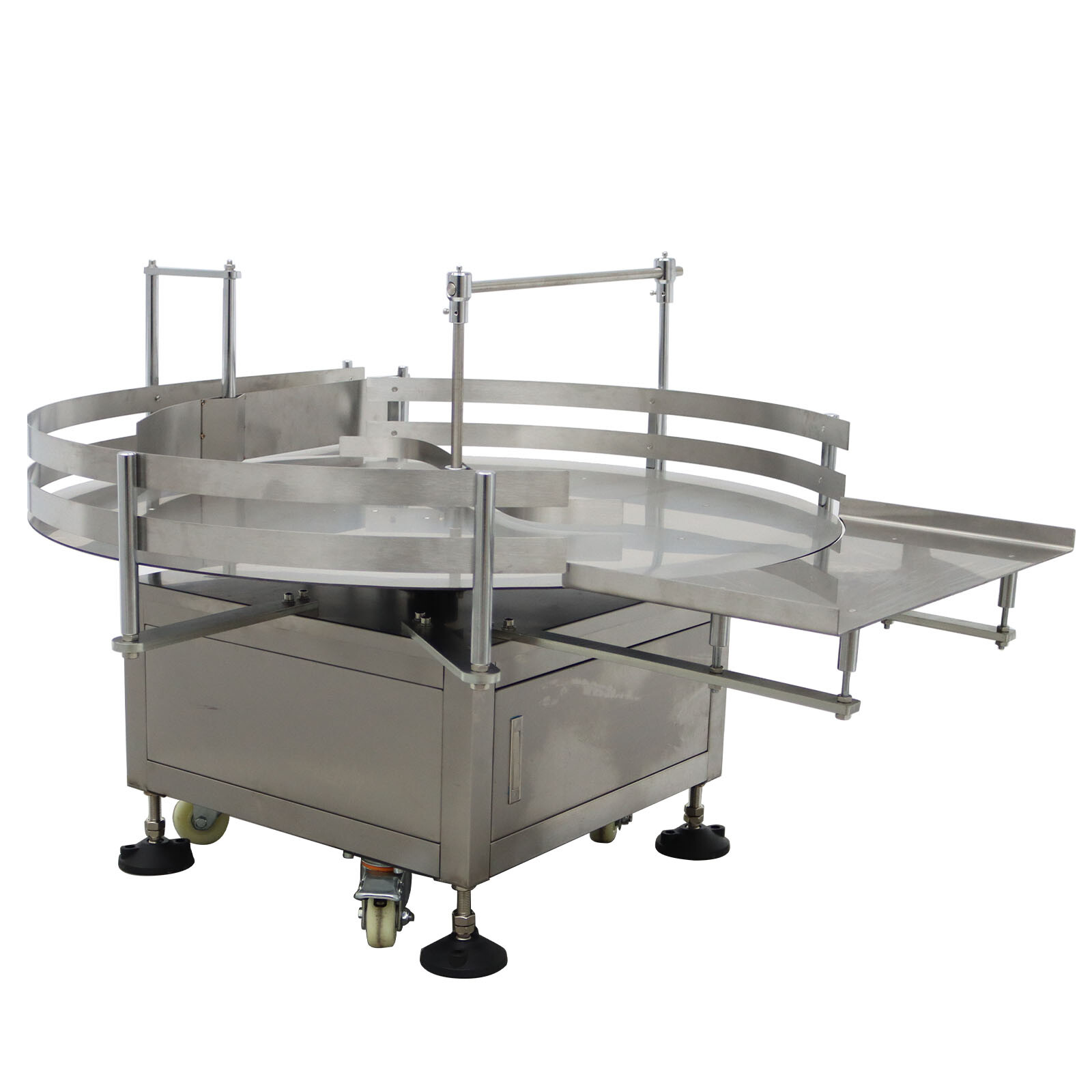 Auto Bottle Unscrambler 39.4» Round Table Bottle Collecting Machine Organizer