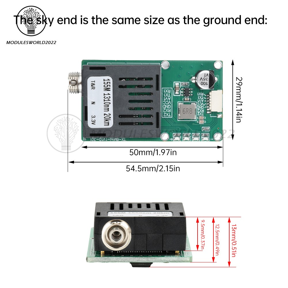 TTL Optical Transceiver Module TTL To Fiber Module For Drone RX/TX/AV/VCC/GND