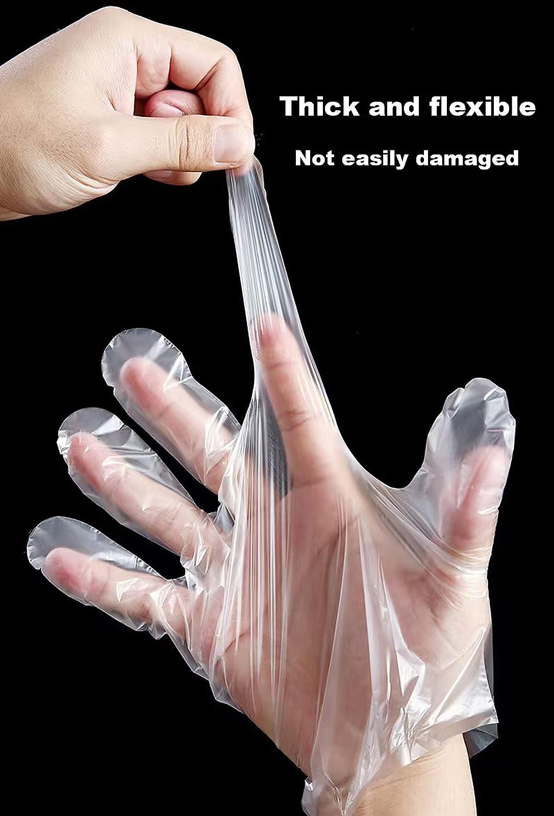 400 Count Disposable Poly Plastic Gloves for Cooking, Food Prep and Food Service
