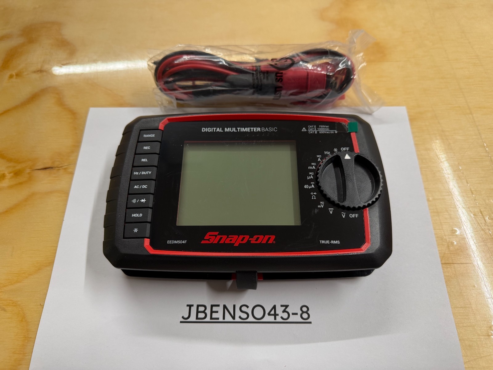 Snap-on Tools NEW True-RMS Daylight Basic Digital Multimeter EEDM504F