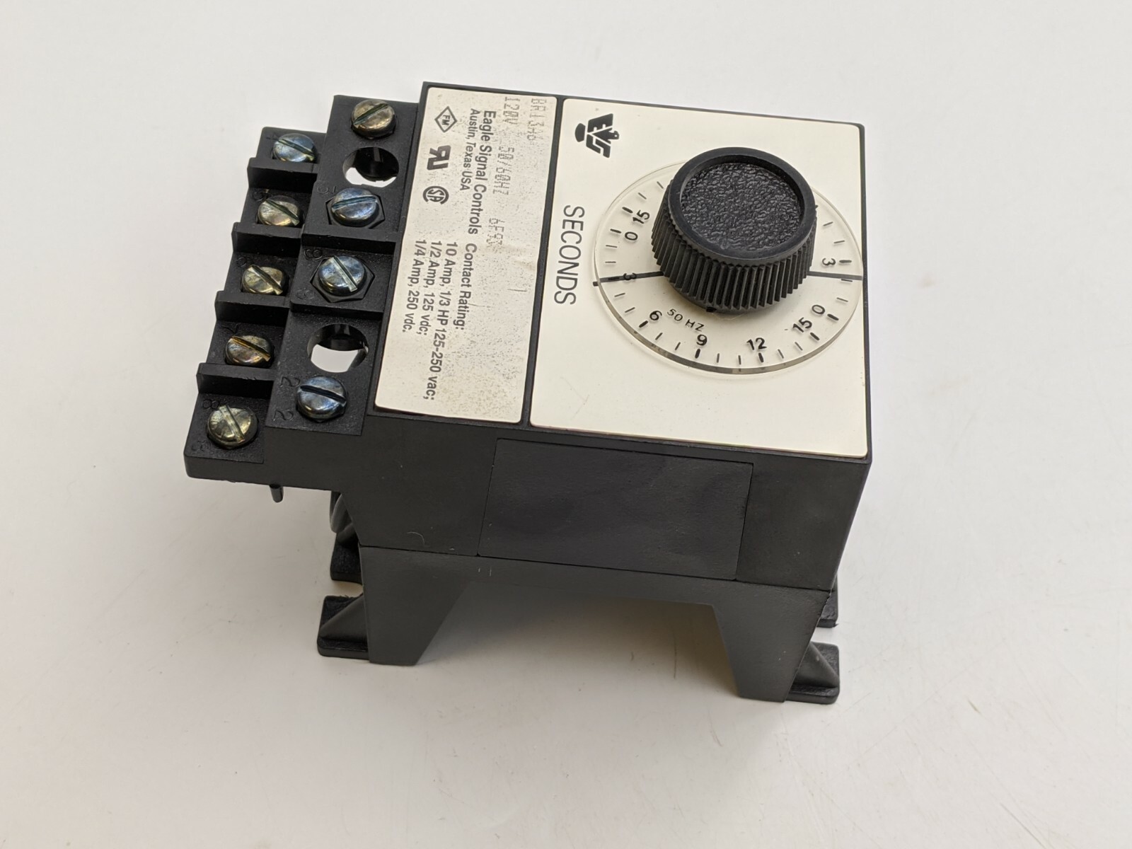 Eagle Signal Controls BR13A6 Time Delay Relay 0-15 Seconds 10A 1/3HP 125-250VAC