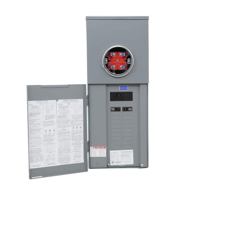 Main Breaker 200 Amp 20-Space 40Circuit Outdoor Ring-Type Overhead Surface Mount