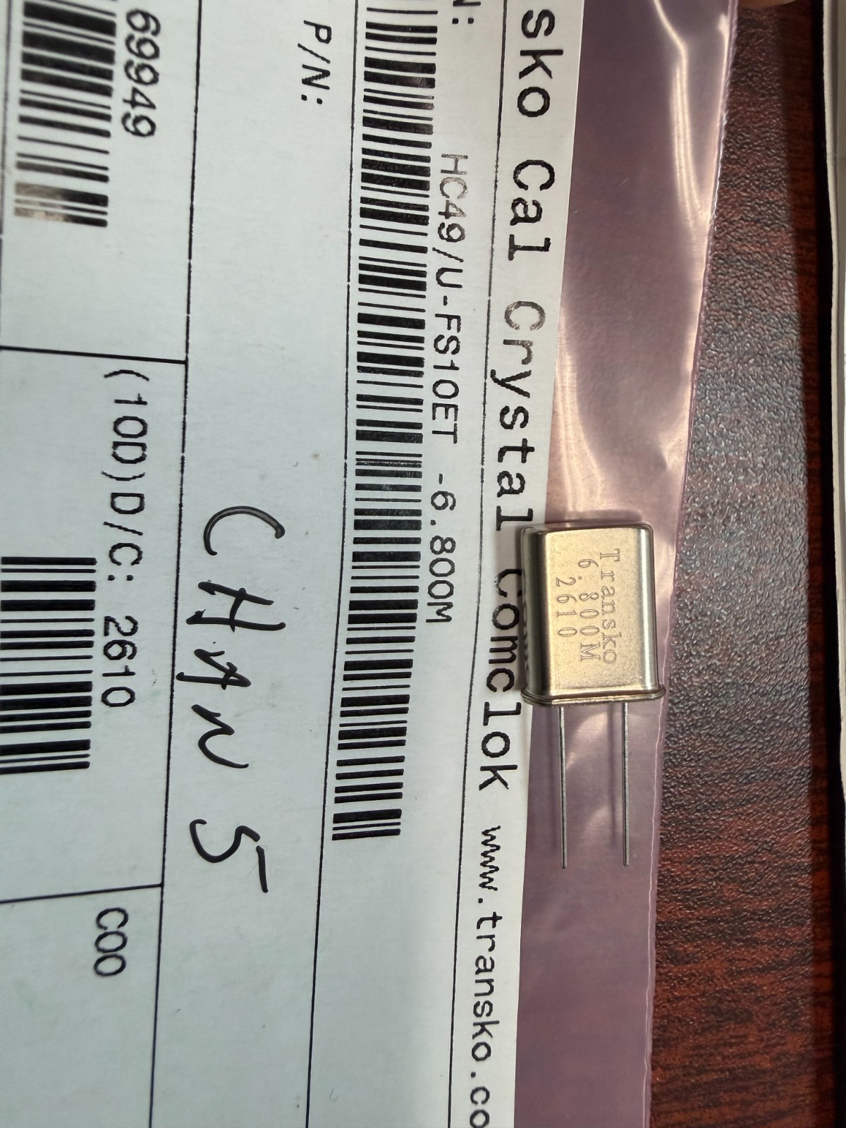 HC49/U-FS10ET-6.800M CRYSTAL