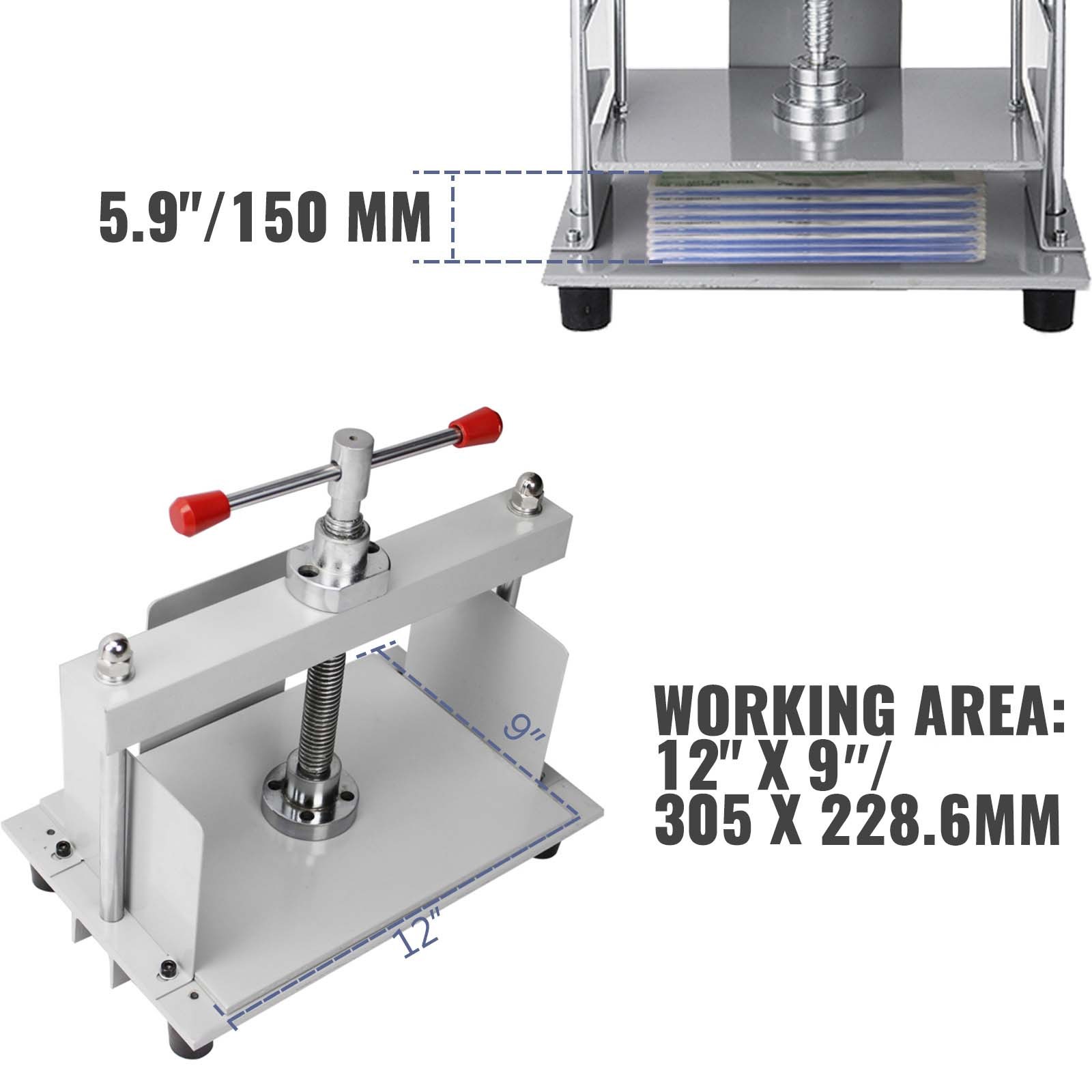 VEVOR Steel Bookbinding Press A4 Size Papermaking Book Press 12 x 8.6 inch