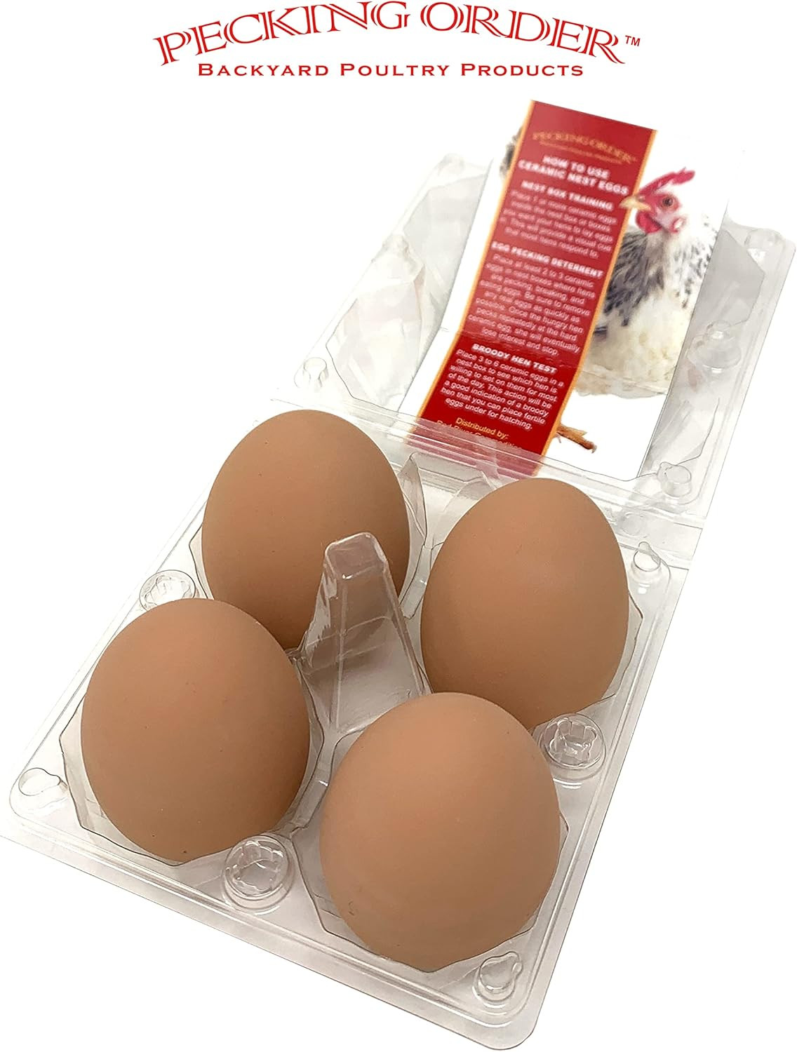 Ceramic Nest Eggs – Brown (4-Pack) (9647)
