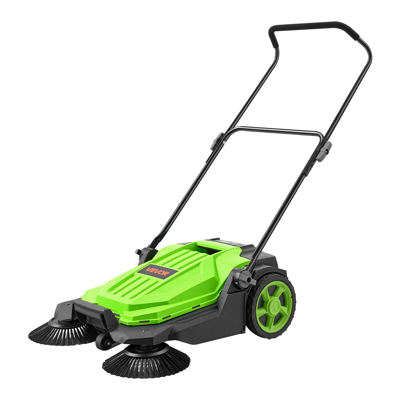 VEVOR Walk-Behind Floor Sweeper Manual Hand Push Sweeper 25.6″ Sweeping Width