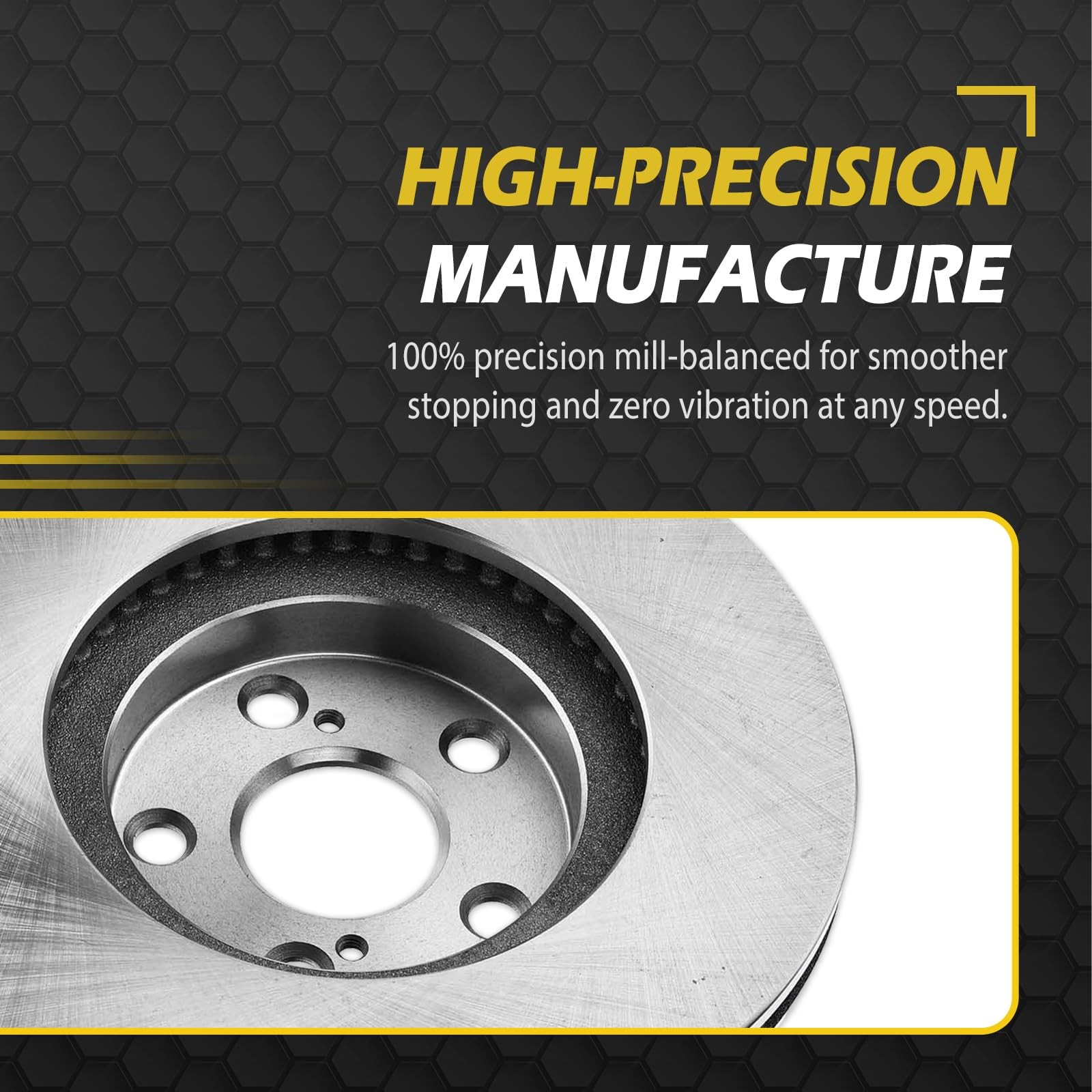16-19 Cadillac CT6 Chevy Camaro Rear 12.4″ 315mm Vented Brake Rotor Hub Brg