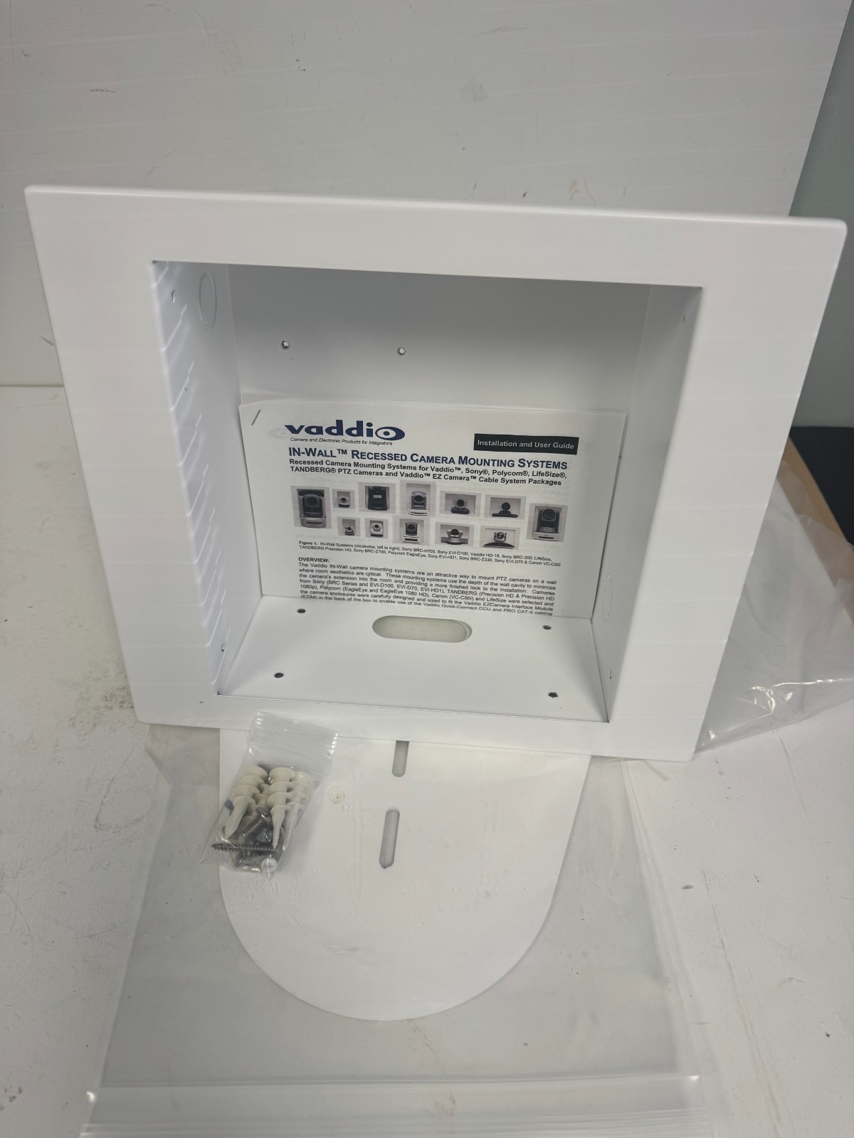 VADDIO 999-2225-018 IN WALL RECESSED ENCLOSURE FOR HD SERIES CAMERA SYS.