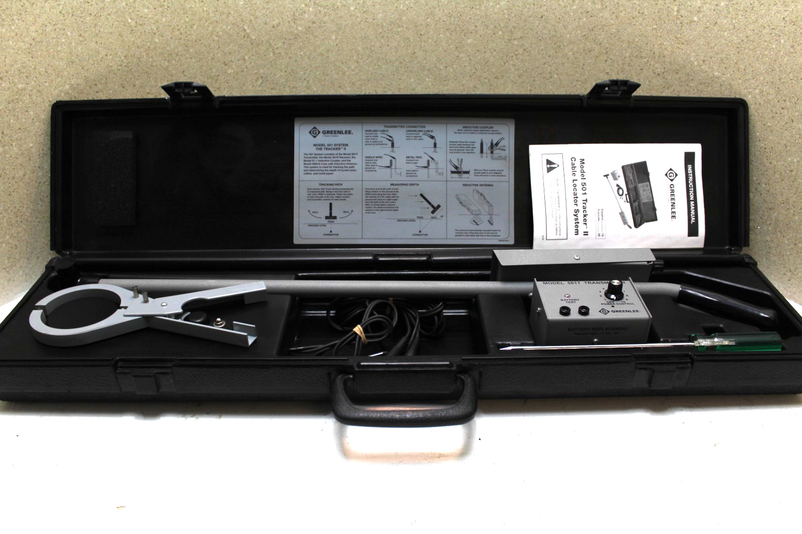 GREENLEE TEMPO 501 TRACKER II CABLE LOCATOR LOCATING SET (100% TESTED)
