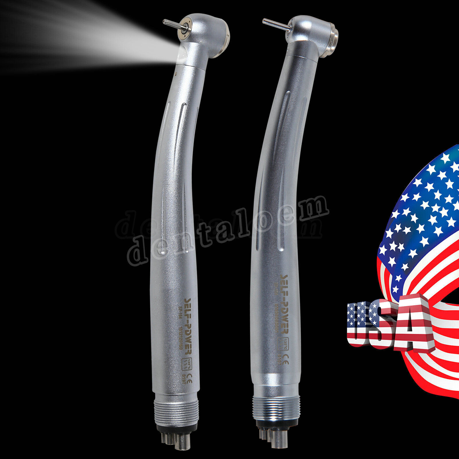 SELF-POWER Dental No-LED / LED E-generator High Speed Handpiece 4Hole Turbine