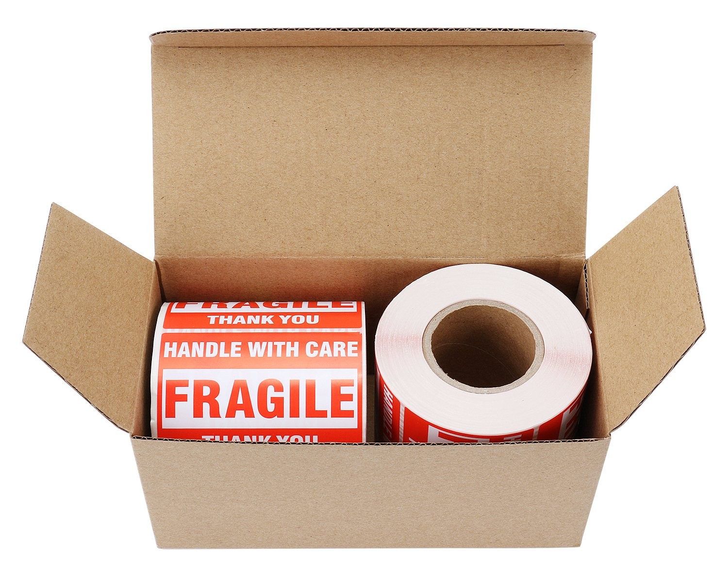 2 Rolls 500/Roll 2×3 FRAGILE Stickers Adhesive Handle with Care Shipping Labels