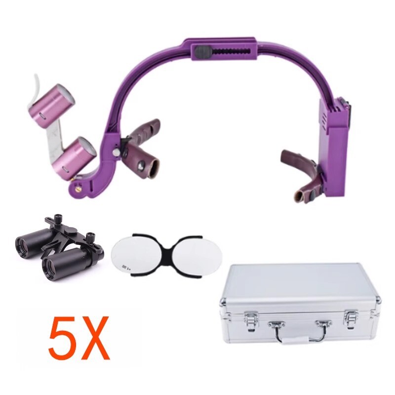 Dental Nosal Throat Ear ENT Headlight Loupes 2.5x-8x Magnification