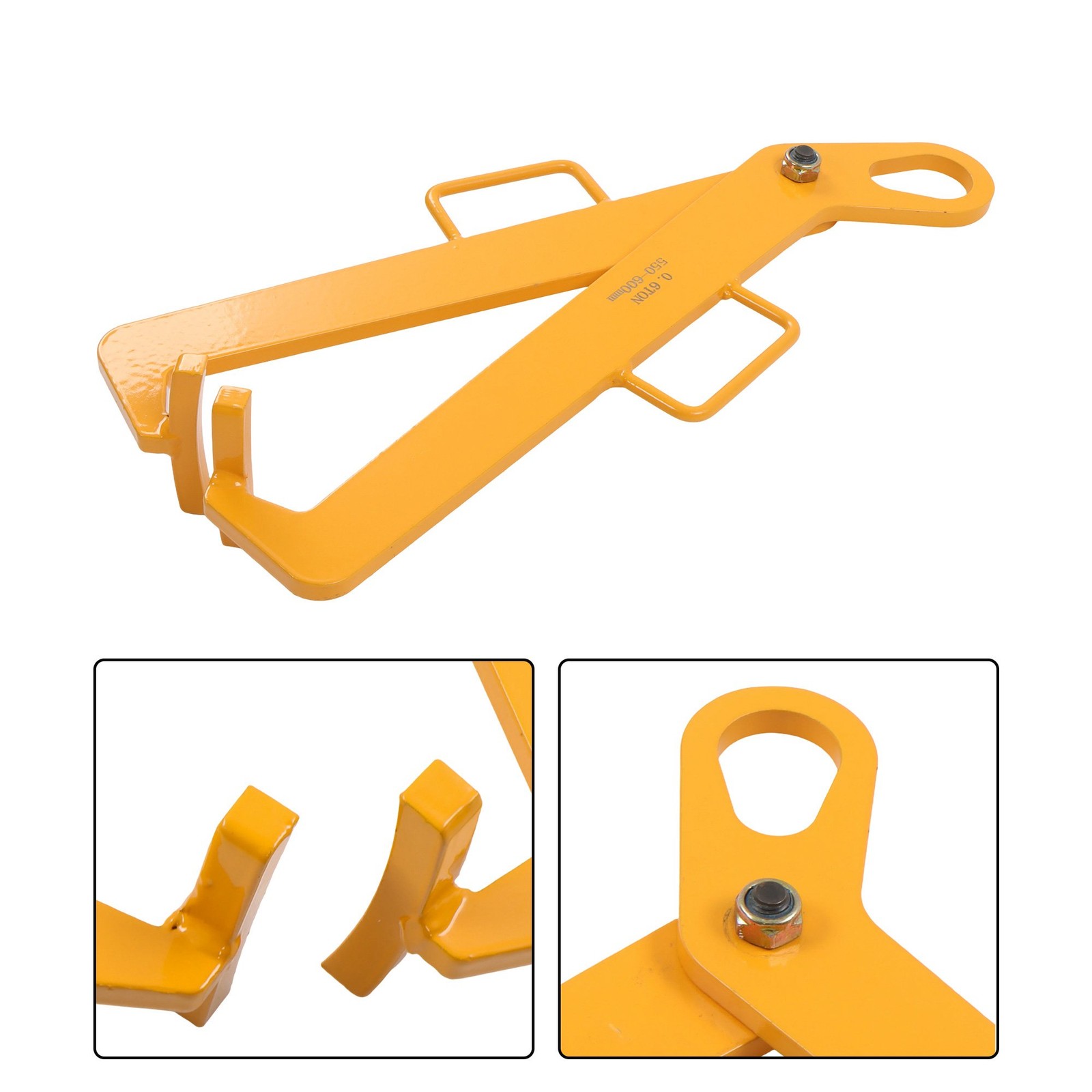 Vertical Drum Clamp 55 gallons 0.6t 550-600mm diameter Steel Yellow