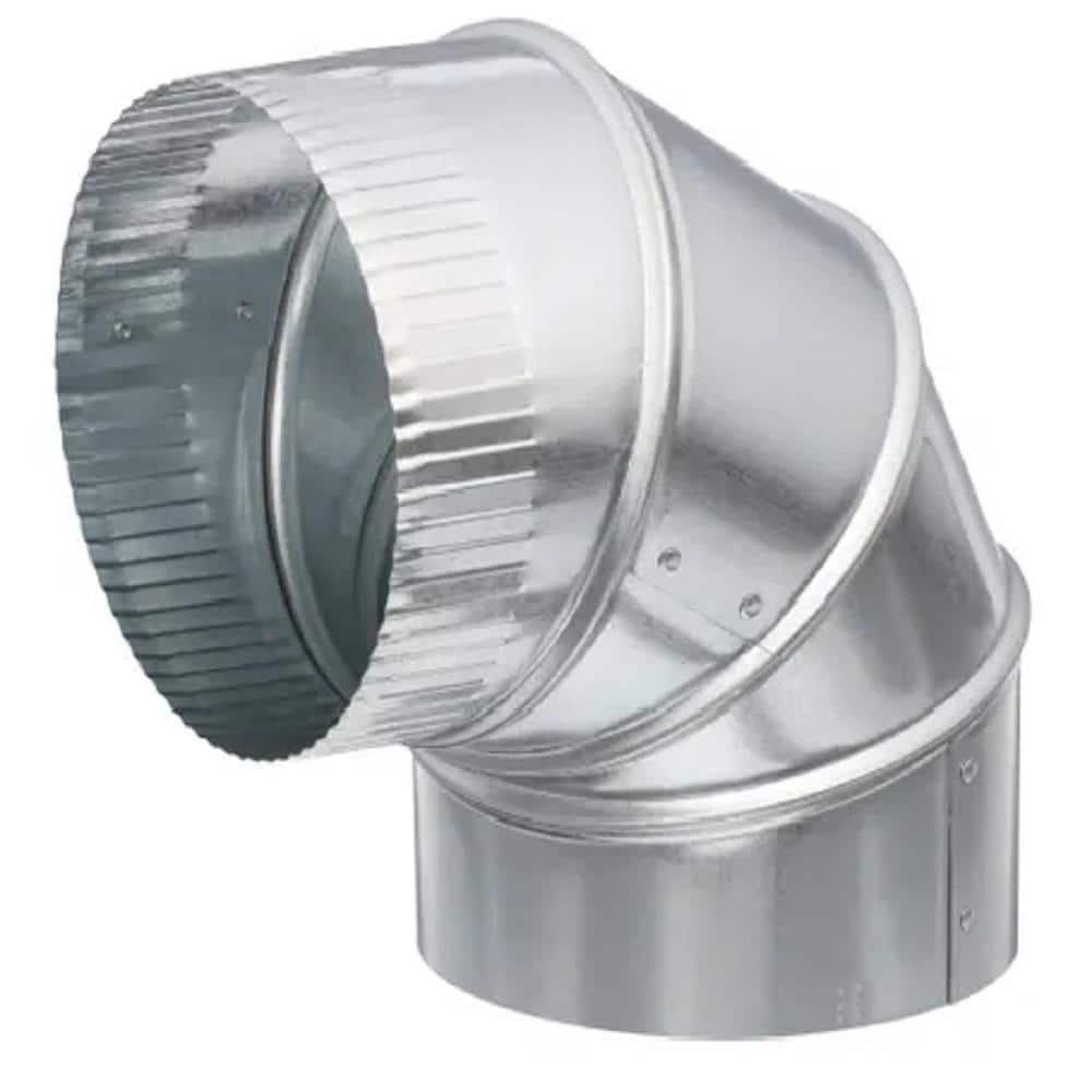 Master Flow 14 In Round Duct Elbow 90 Degree Adjustable Galvanized Steel HVAC