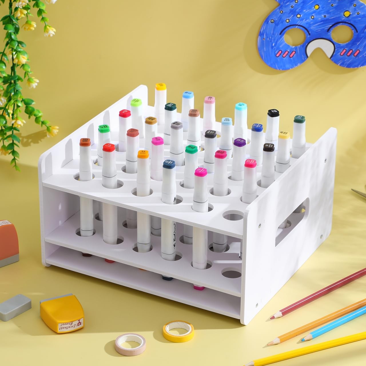 Cabilock Scissors Storage Rack 10.62X9.84X5.90Inch 27.00X25.00X15.00CM, White