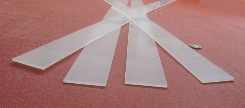 Polypropylene Bar 1/8″ Thick x 2.00″ Wide x 48″ Long, 4 pcs, 16 feet