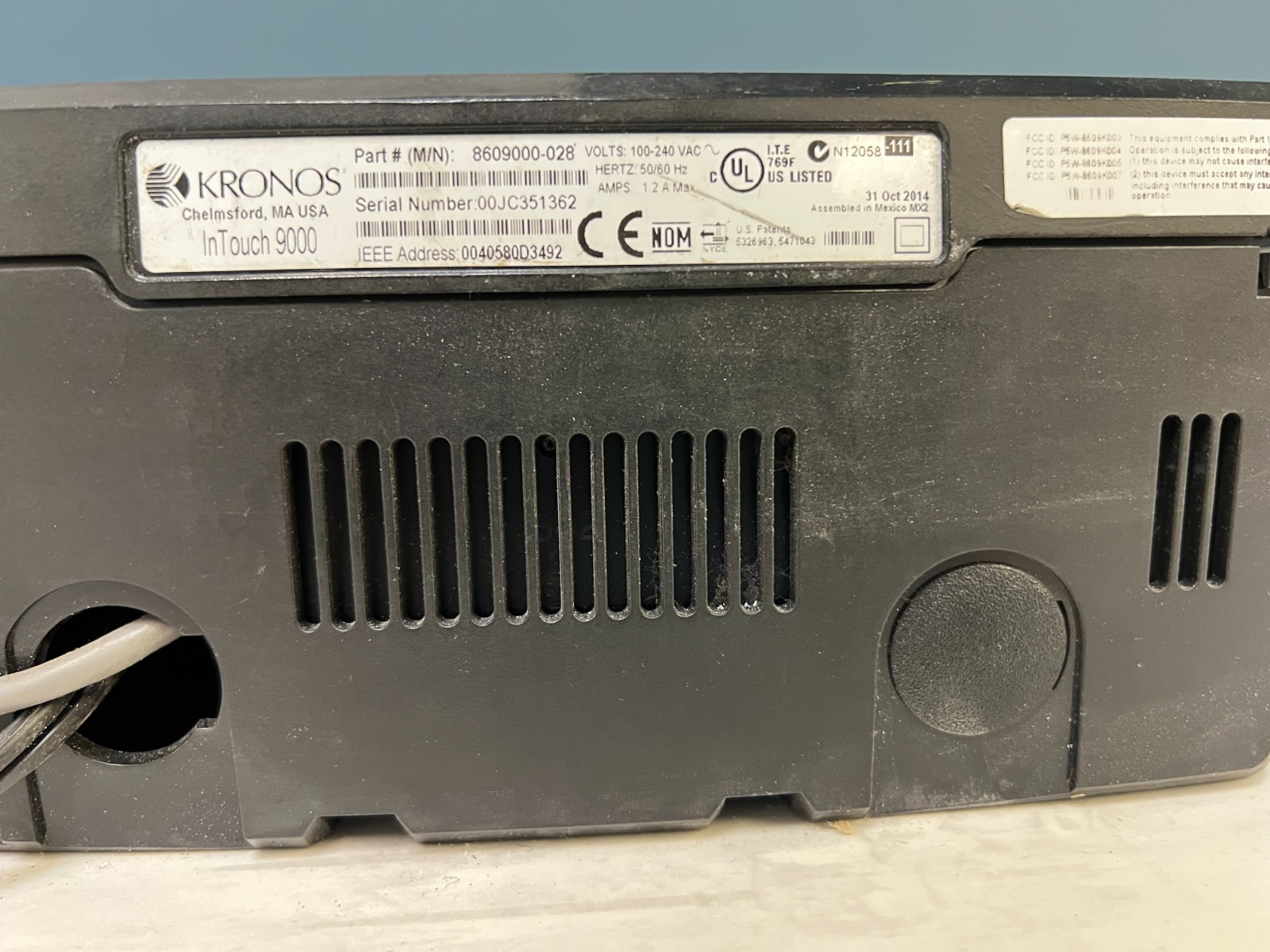Kronos UKG InTouch 9000 8609000-028 – Hardware Only – No Warranty