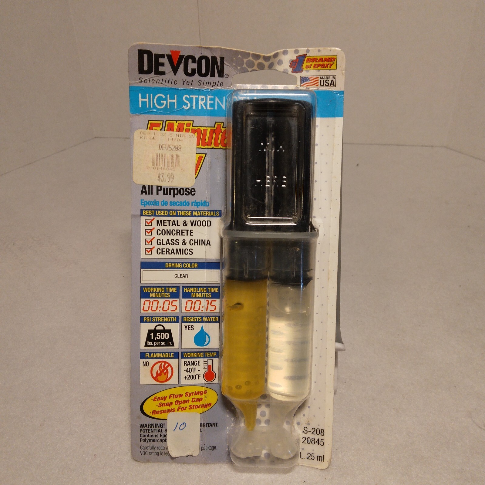DEVCON 5 Minute Epoxy High Strength S-208/20845 – New Old Stock