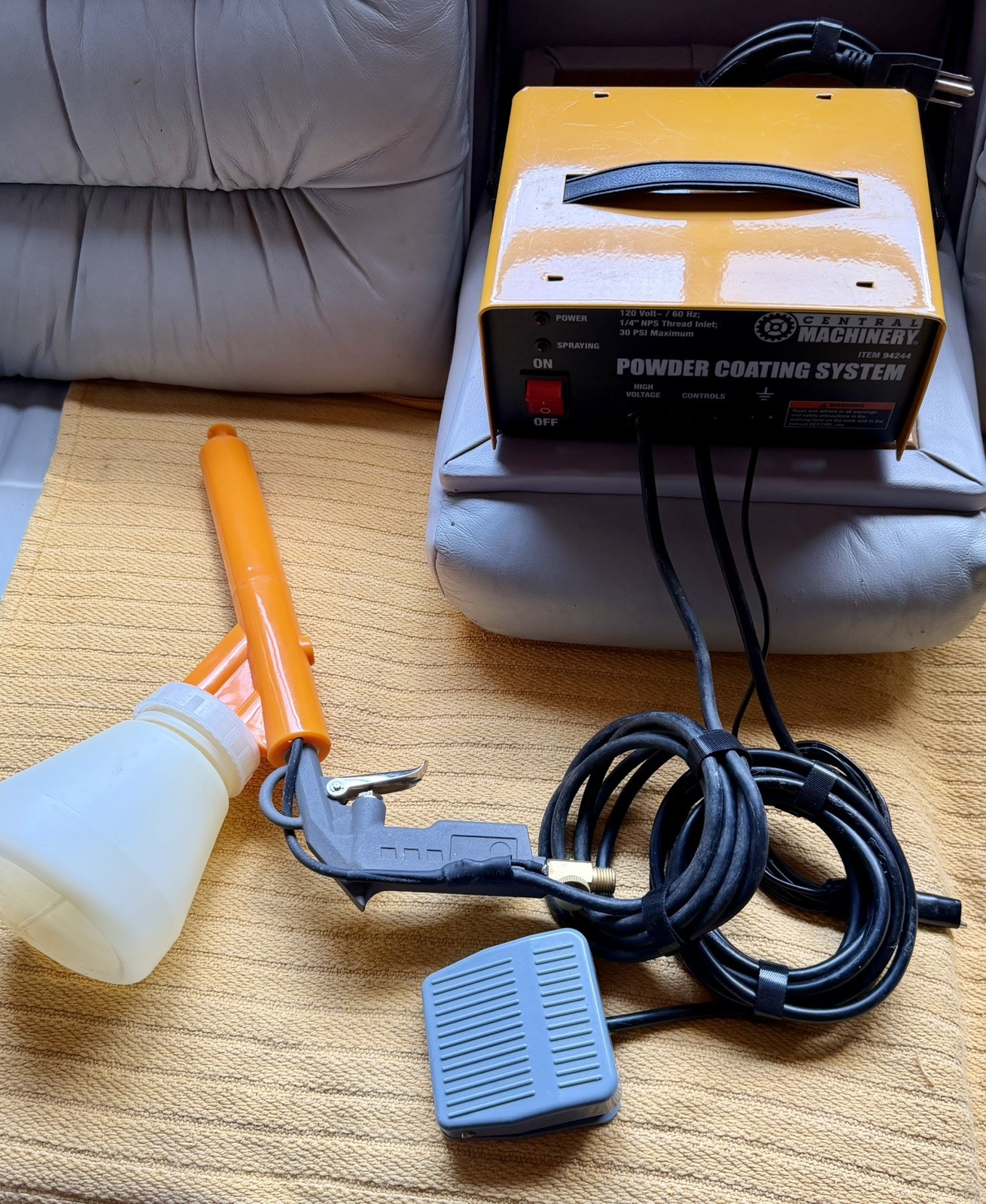 Central Machinery 94244 Powder Coating Electrostatic Gun Foot Pedal ⭐️ Tested ⭐️