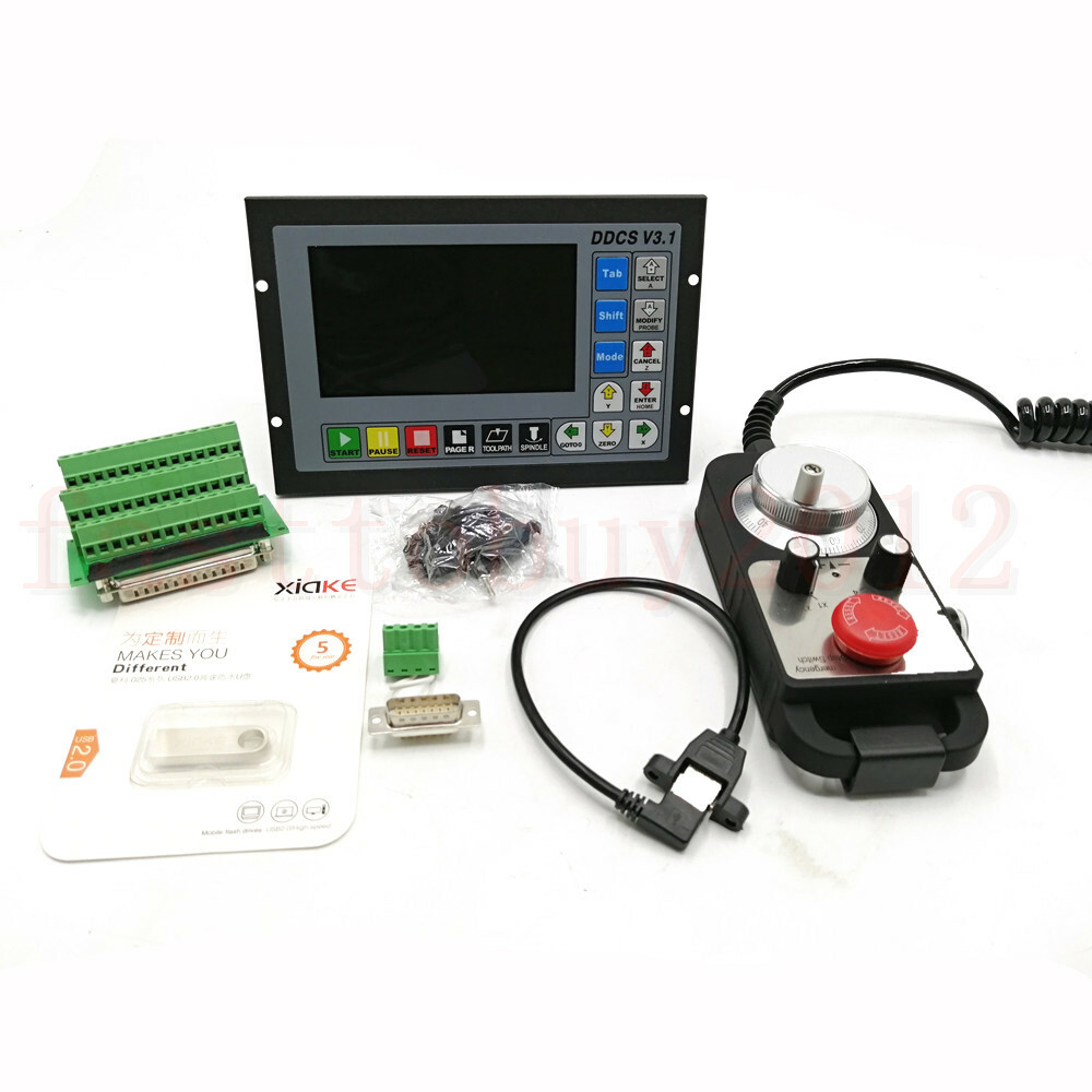 3 Axis CNC Offline Controller 500Khz G Code Control + MPG Handwheel for Router