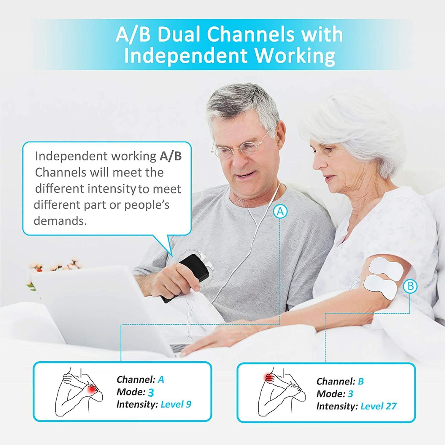 Electrical Stimulation TENS Unit Machine Muscle Massage OTC Therapy Pain Relief