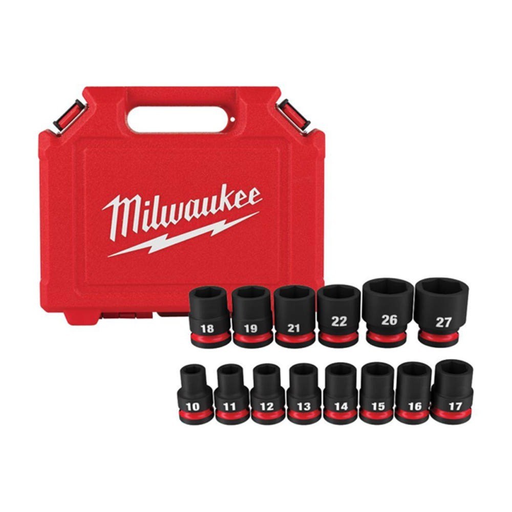 Milwaukee 49-66-7013 SHOCKWAVE impact Duty 1/2″ Drive Metric 6pt Socket Set 14PC