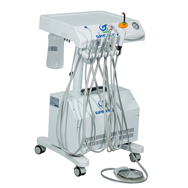 Greeloy Dental Delivery Unit Cart GU-P302 with Air Compressor GU-P300 110V USA