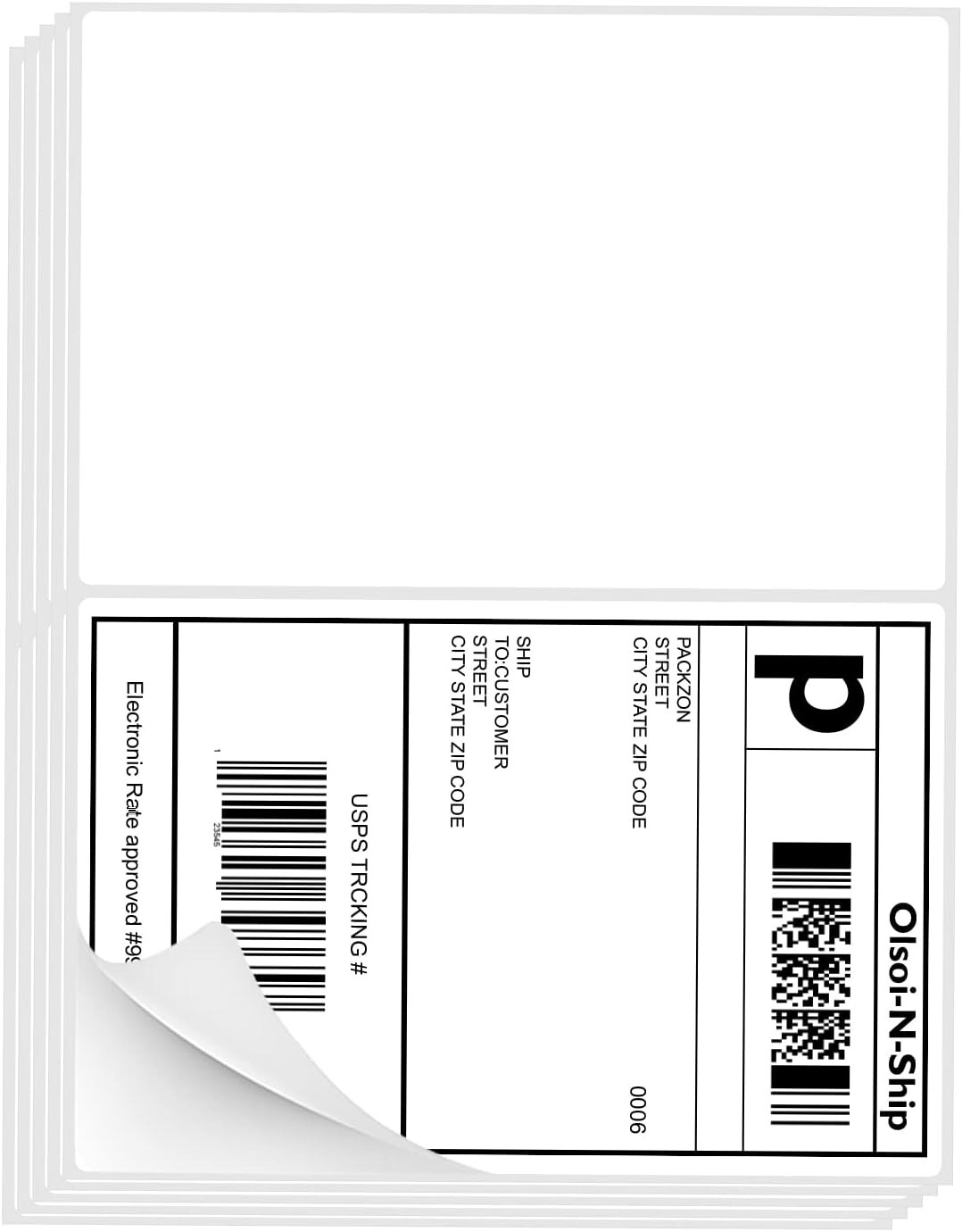 Versatile 8-1/2″×5-1/2″ Matte Labels – 200 Pack for Bulk Mailing & Organization