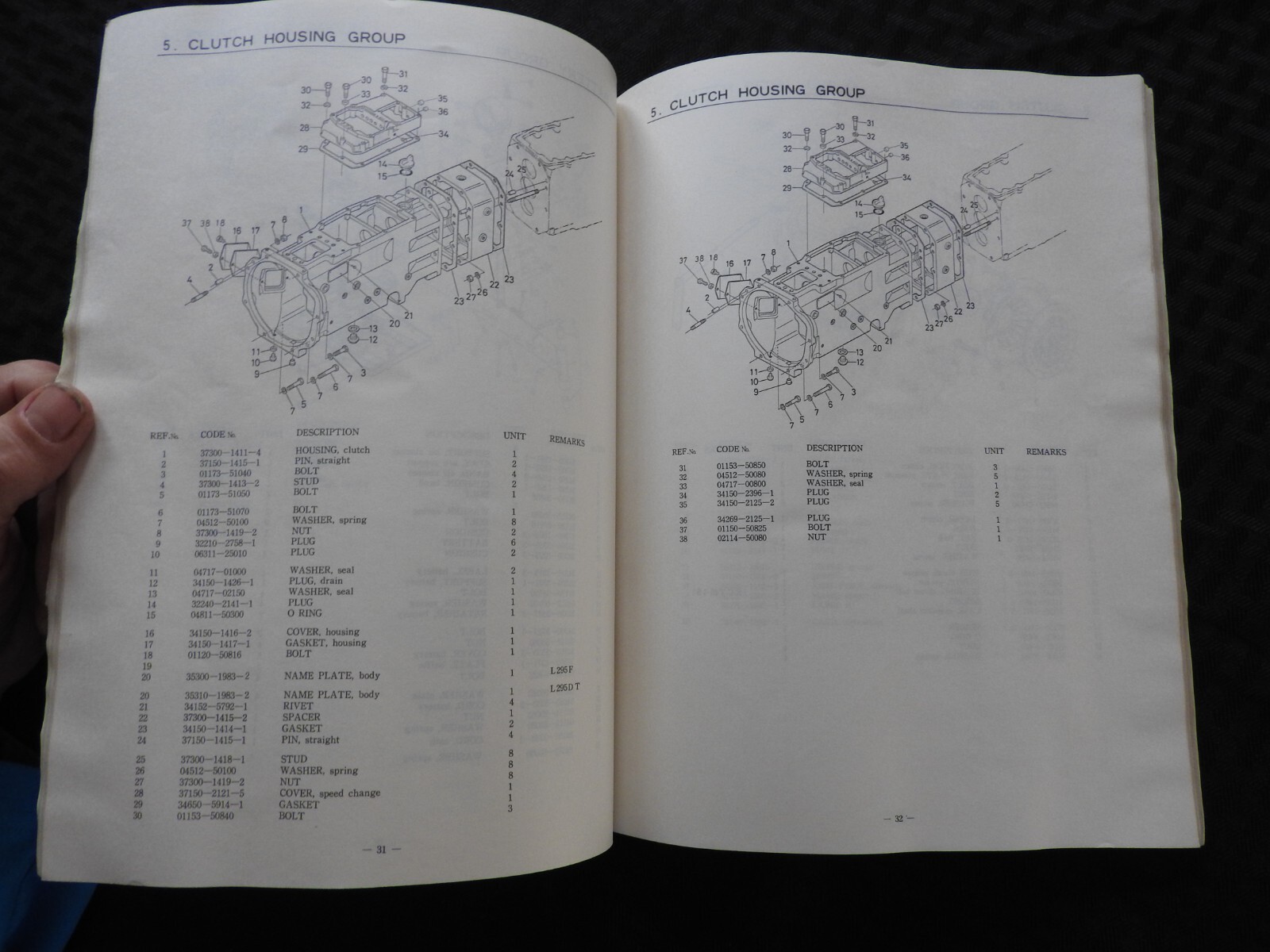 1976-1985 GENUINE KUBOTA L295 L295DT TRACTOR OPERATORS MANUAL + PARTS CATALOG