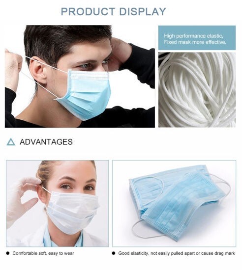 Disposable Face mask Non Medical Surgical 3 Ply Ear loop Blue Masks lot