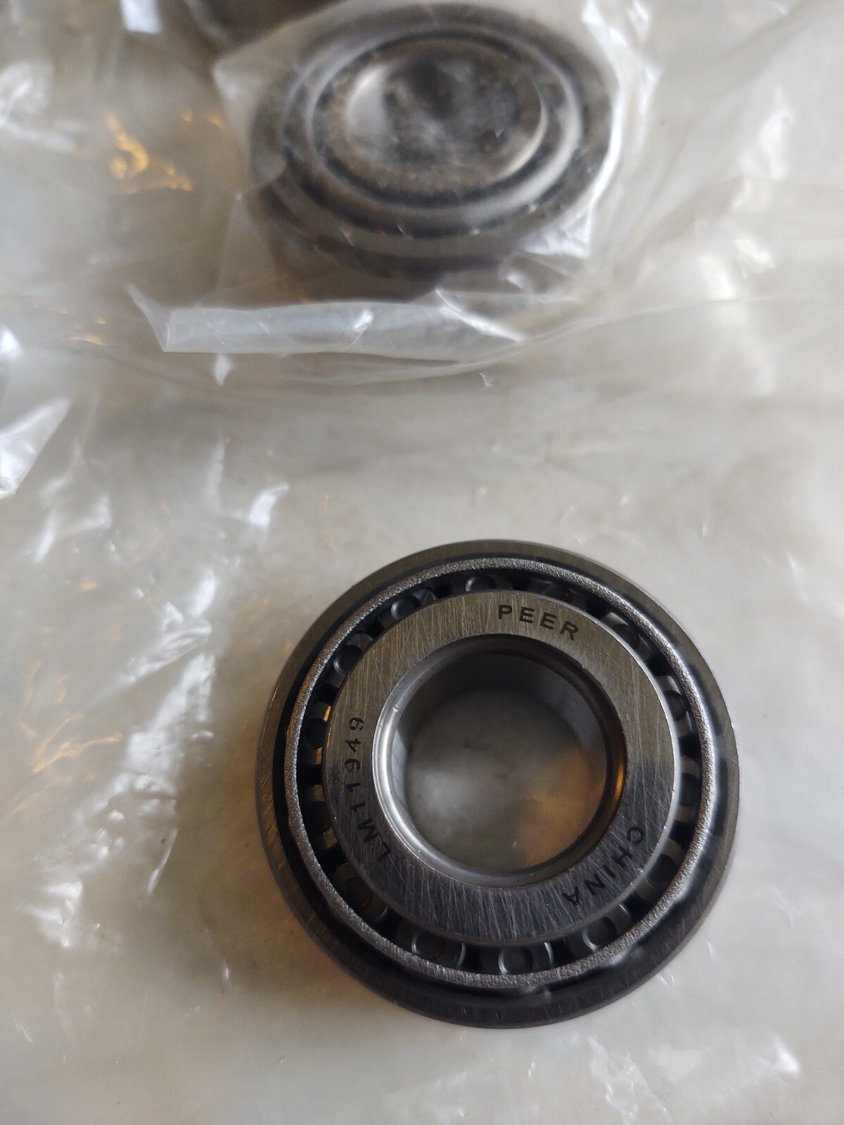 (6 SETS) PEER # LM11949 CONE / LM11910 CUP, TAPERED ROLLER BEARING SETS.