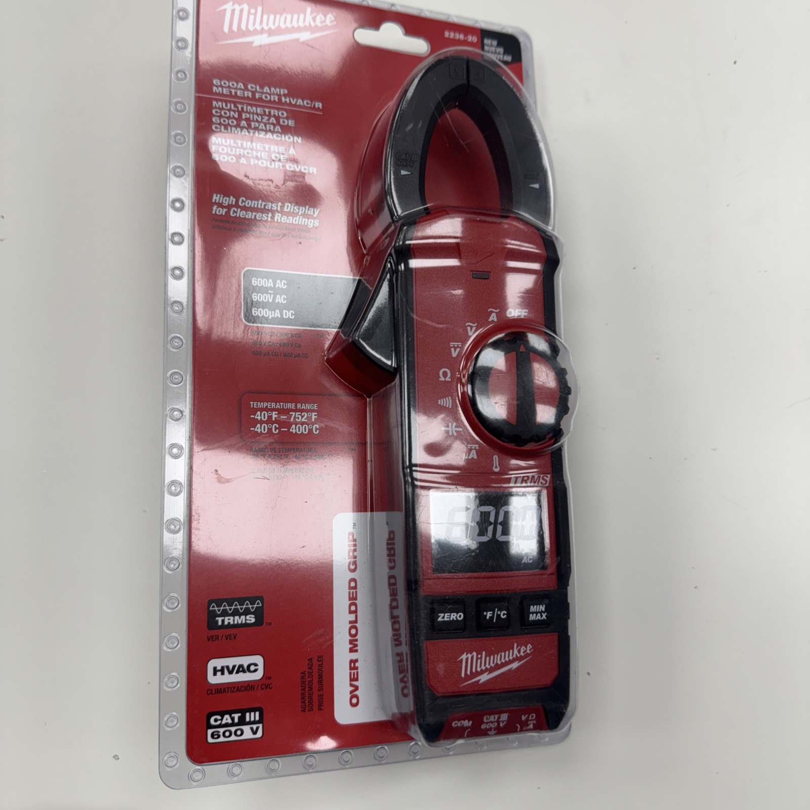 Milwaukee 2236-20 600A Clamp Meter For HVAC/R. ( V )