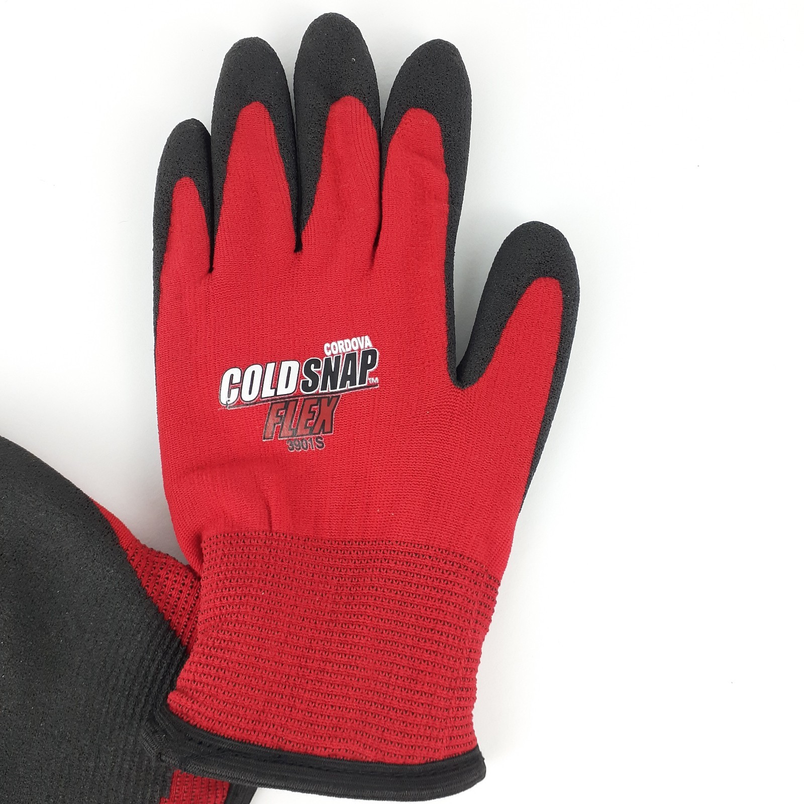 Cordova Cold Snap Flex Thermal Gloves Red Sz S 3901S Foam PVC Coating 2 Pairs