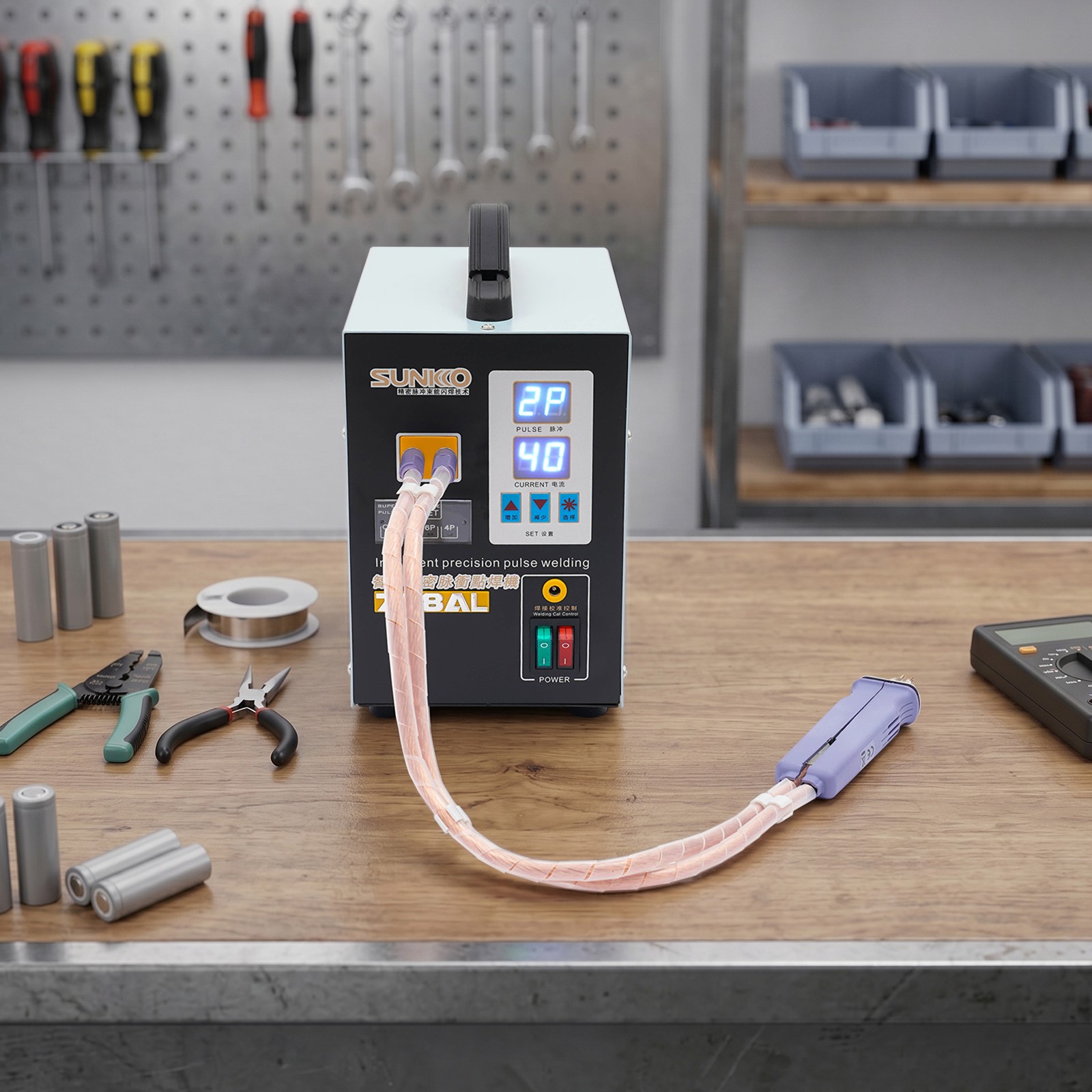 Battery Welding Machine Electric Handheld Pulse Spot Welder 50-900A 3.6KW 110V