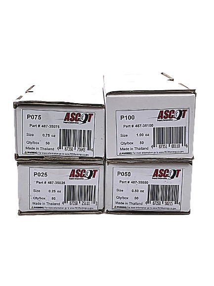 PERFECT P STYLE LEAD WHEEL WEIGHTS 0.25-1.00 oz. 50/BOX