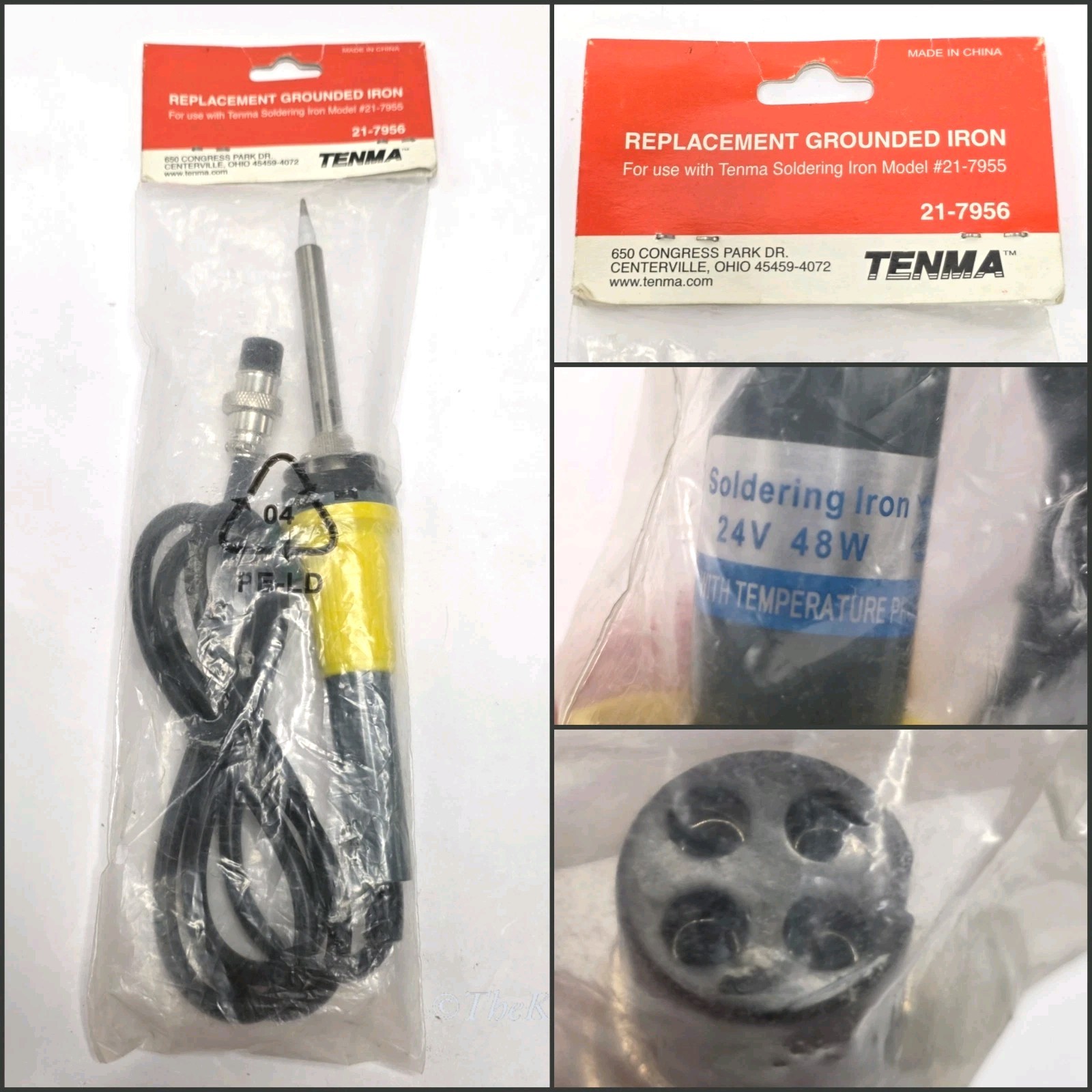 Tenma 21-7956 Replacement Grounded Iron For Soldering Station 21-7955 *AS IS*