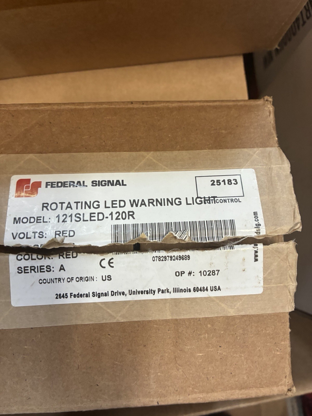 New VITALITE 121SLED-120R 120VAC rotating LED Warning Beacon – Free Shipping