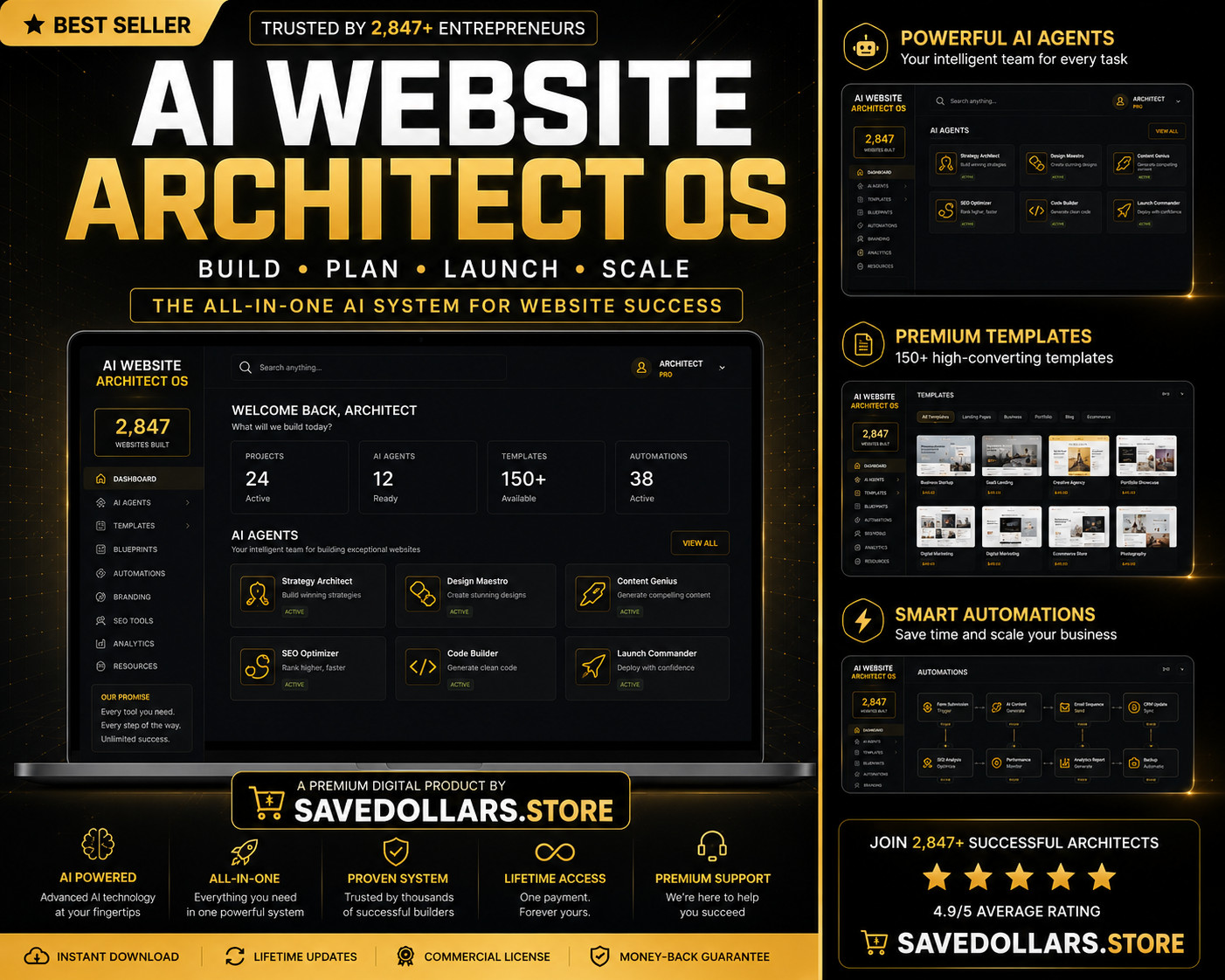 AI Website Builder Kit, 1024 LLM Prompts, ChatGPT Claude Generator
