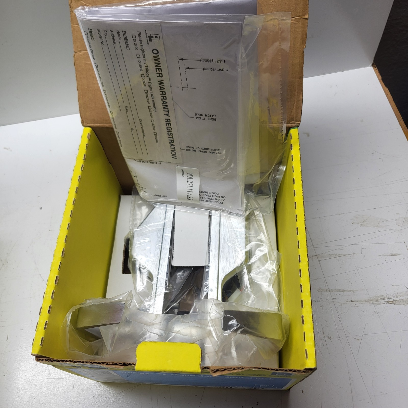 Trilogy by Alarm Lock DL2700IC/26D Digital Keypad Privacy Lock NEW Open box
