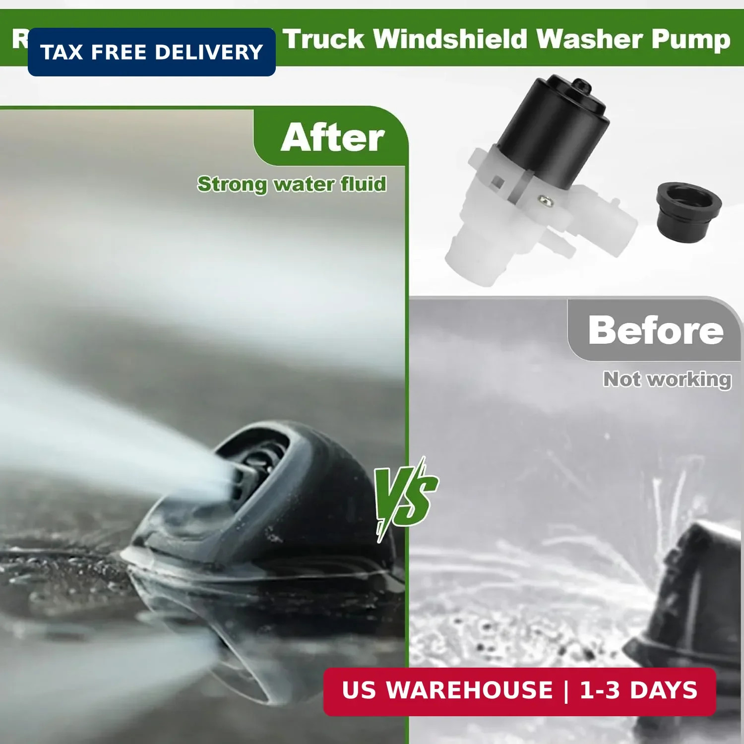 Upgraded Truck Windshield Washer Fluid Pump Replacement for Kenworth T680 T880 a